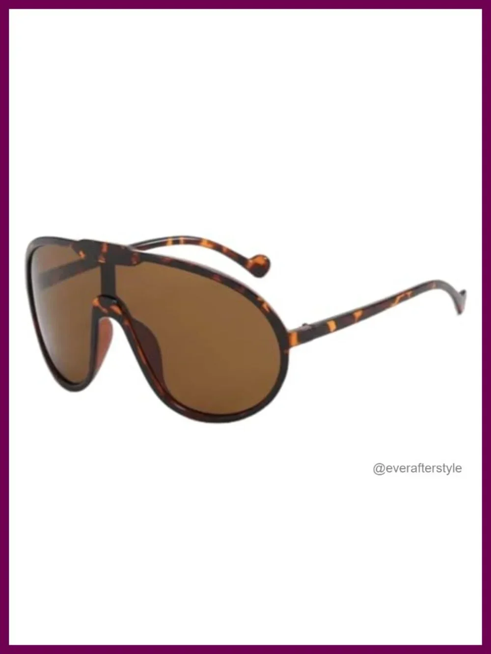 Oversized Shield Sunglasses Women Men Retro UV400 Protection Fashion